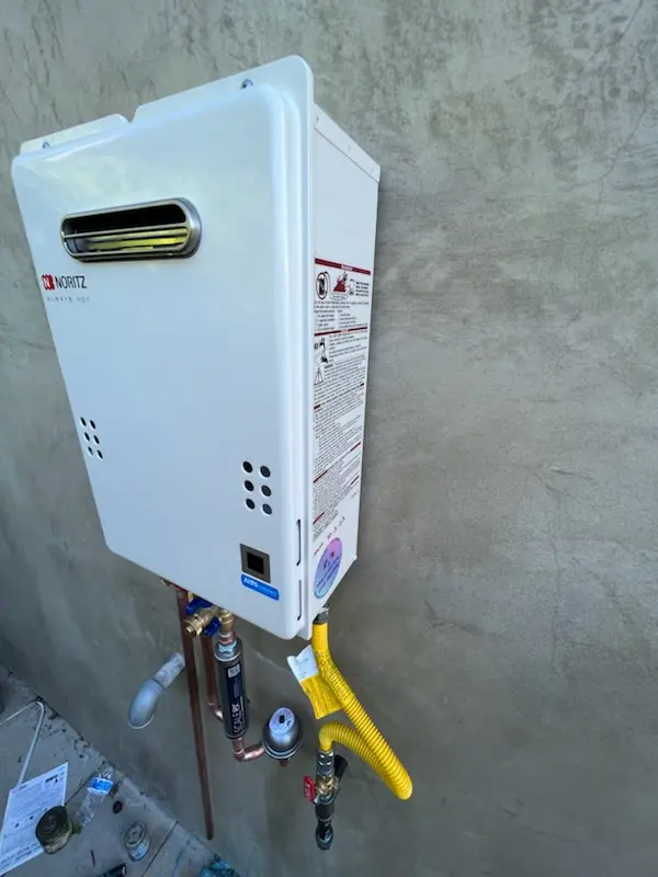 Tankless water heater installation for Jovita homes